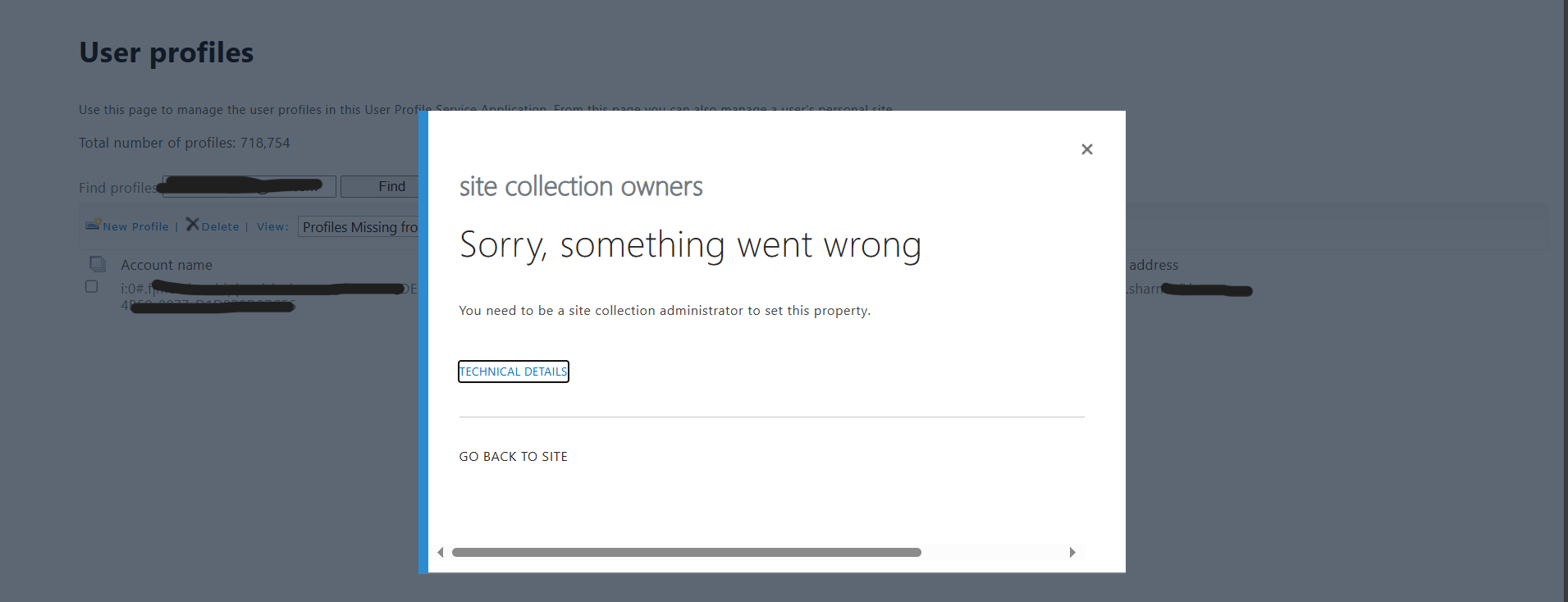 How do I add Site Collection Administrators to a OneDrive account I am ...