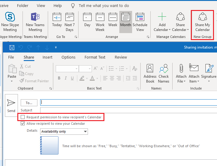 Requesting for Someone to share their calendar - Microsoft Community