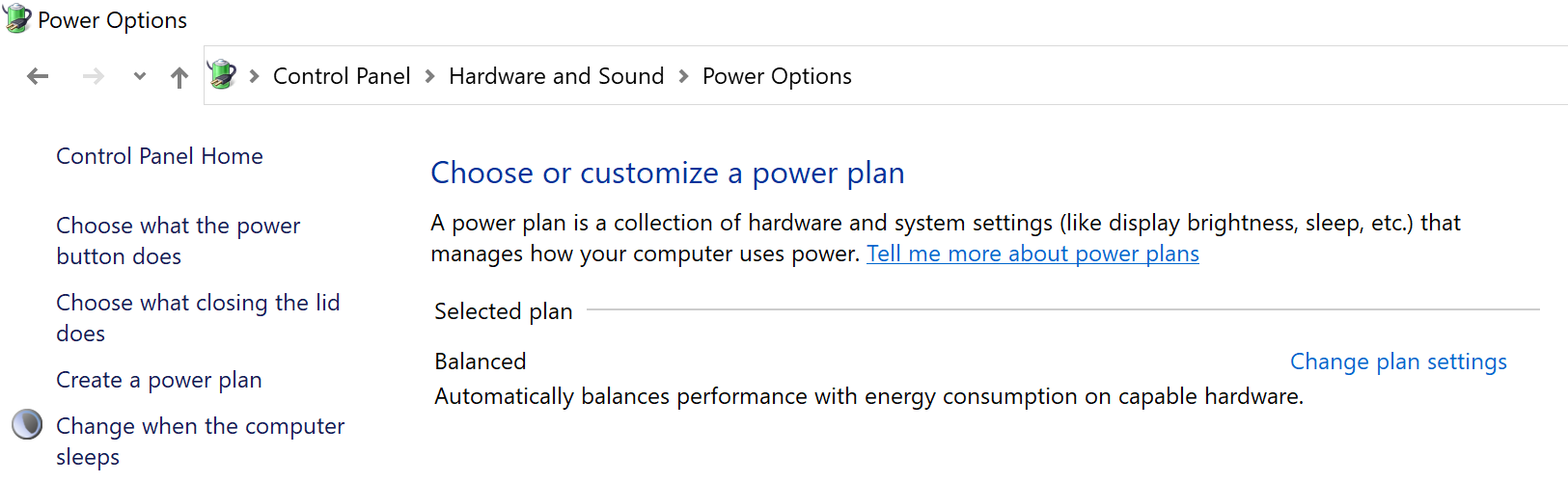 Choose power. “Power options” Section in Control Panel, click on the “choose what the Power button do”.