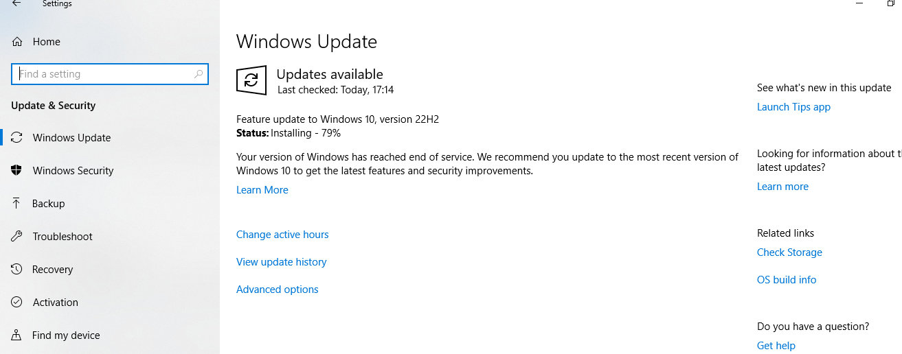 Feature update to Windows 10, version 22H2 is showing as installed ...