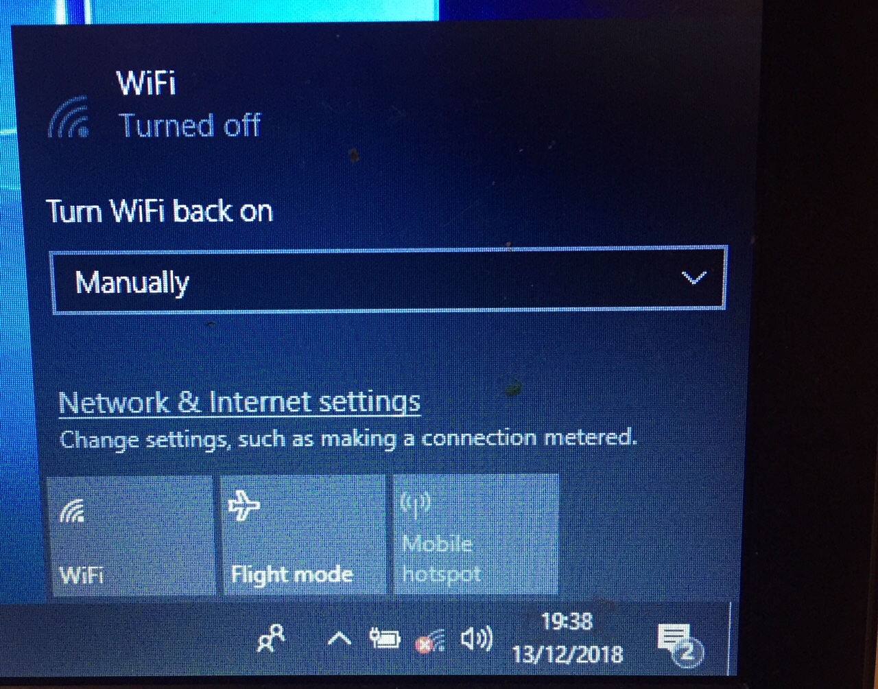 I Reset My Laptop, now my wifi won't turn on - Microsoft Community