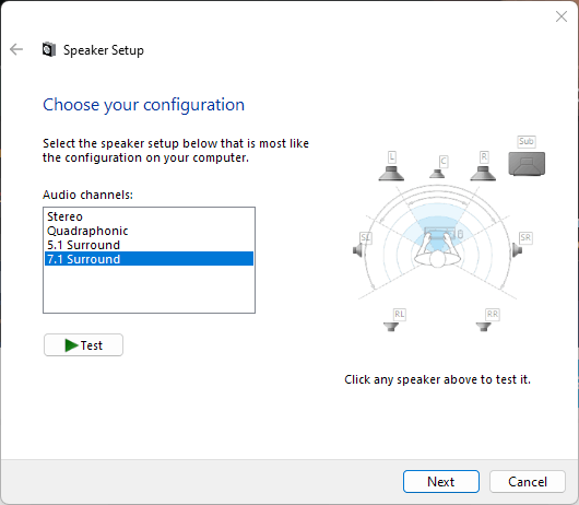 Creative 5.1 speakers store setup