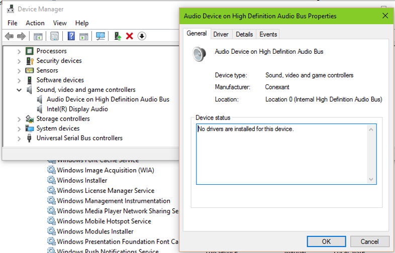 Internal high definition audio bus