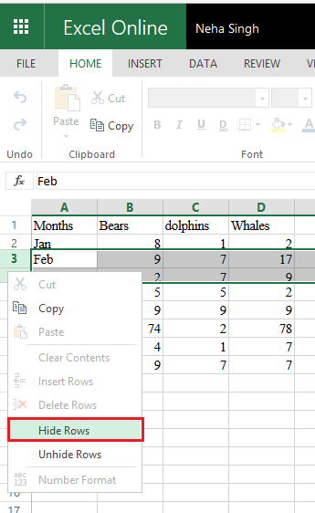 Excel Online - Protected Worksheet - Allow Hide Rows - Microsoft Community