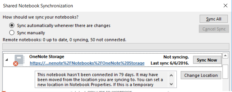 OneNote Not Syncing. - Microsoft Community