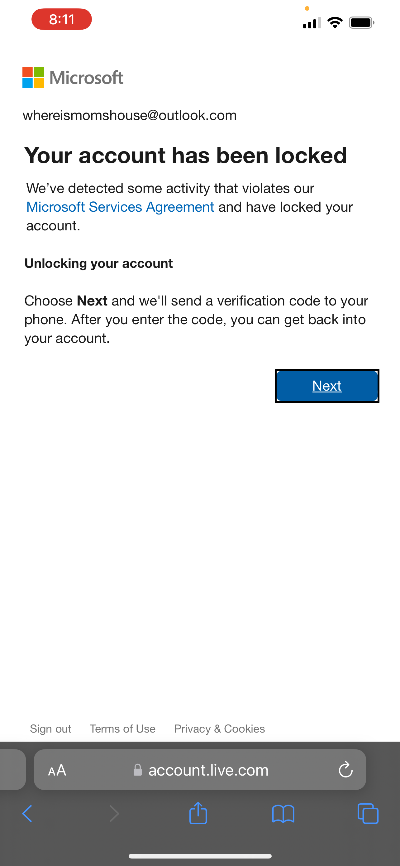 My Account Has Been Locked - Microsoft Community