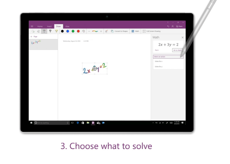 Ink math assistant in onenote desktop version microsoft community