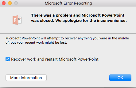 PowerPoint Crashing Repeatedly - Microsoft Community