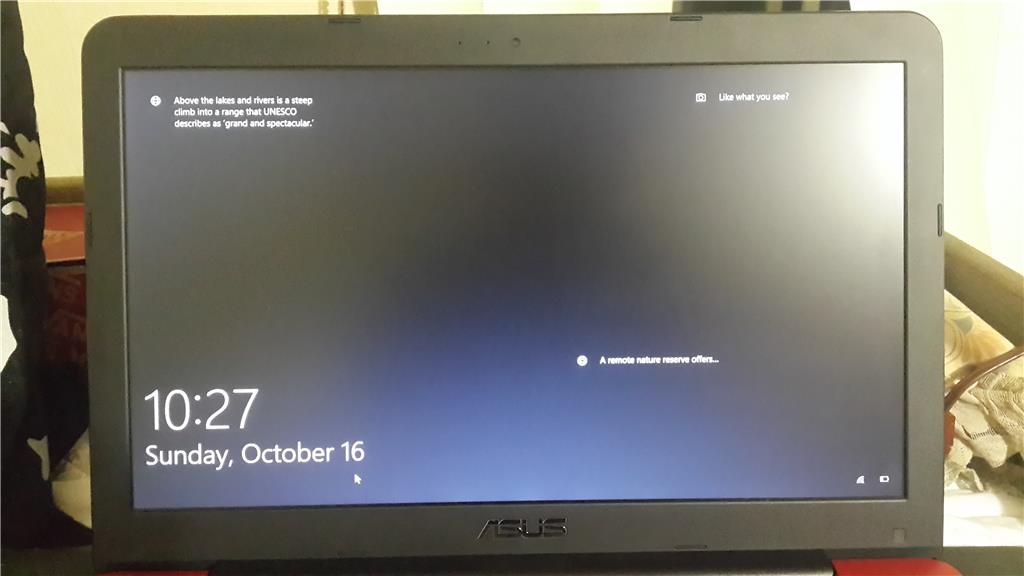 Màn hình khóa Windows 10 bị đen \