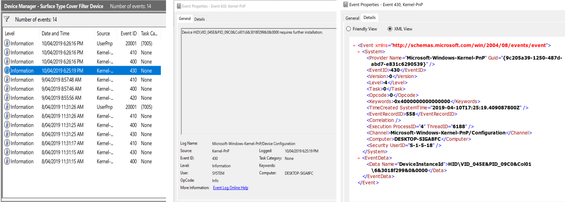 Cannot Find Surface Type Cover Filter Device Cannot Find Surface Type Cover Filter Device