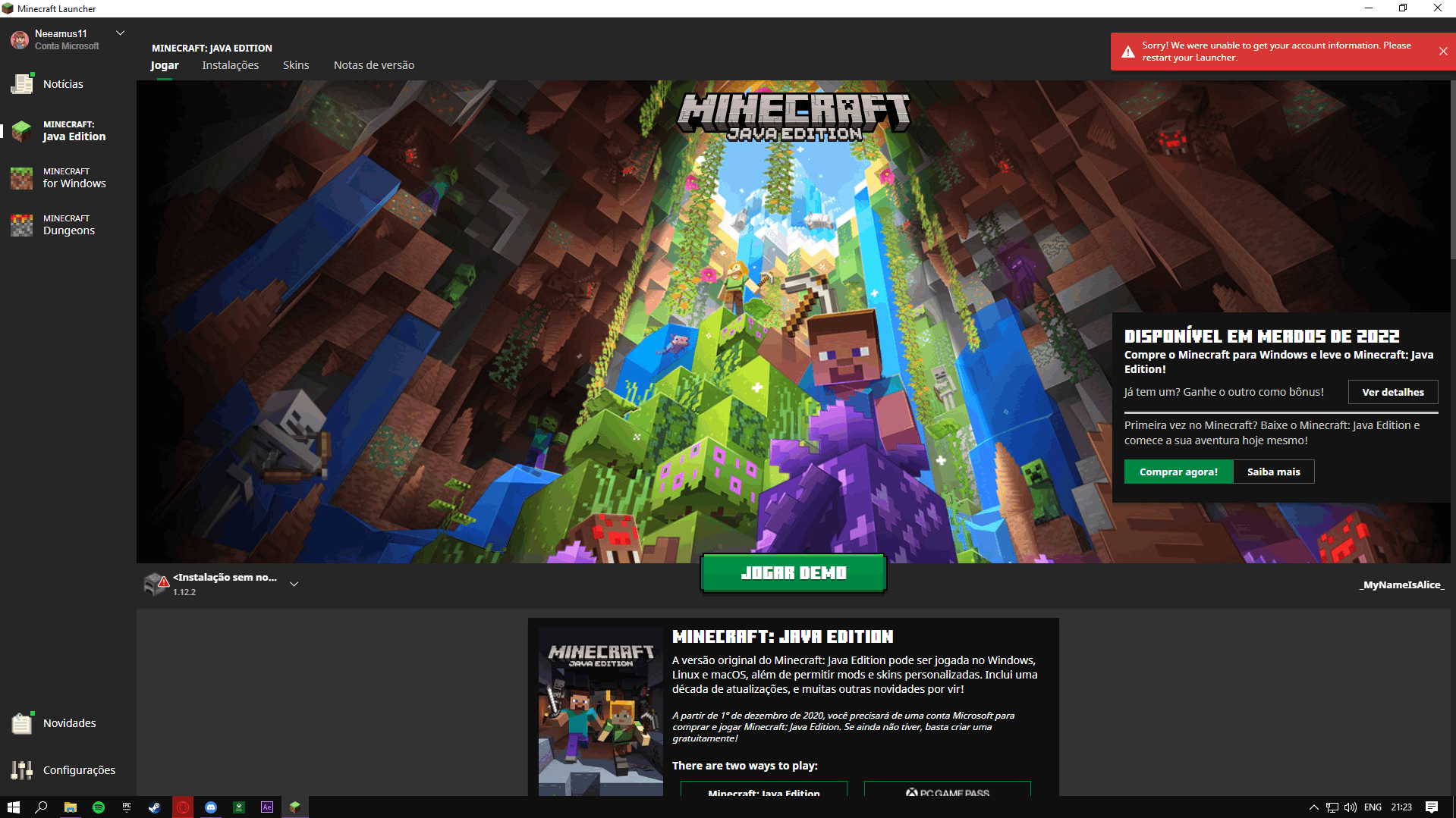 Novo Launcher PIRATA do Minecraft 