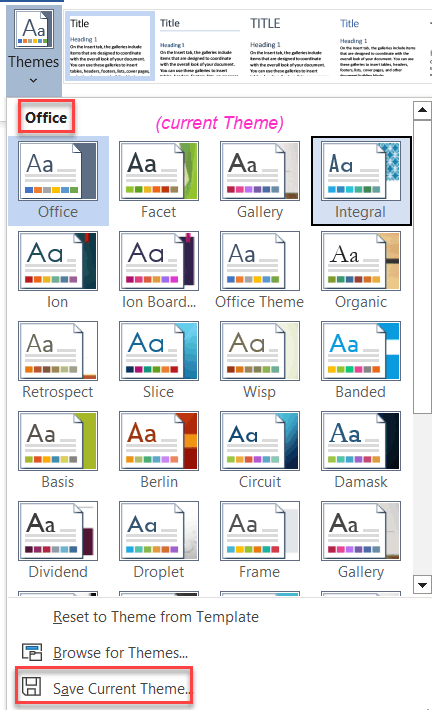 Microsoft Word Styles Themes and Templates