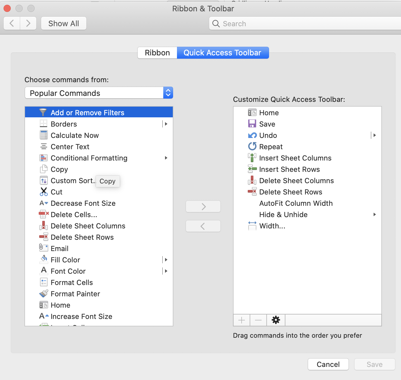 Ms Excel For Mac Version 16 37 There Isn T Separator Microsoft Community