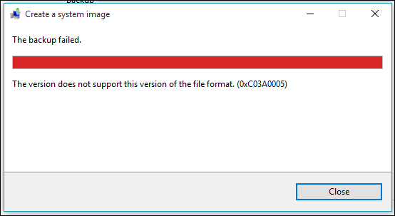 Windows 10 Image Backup Creation Fails - Microsoft Community