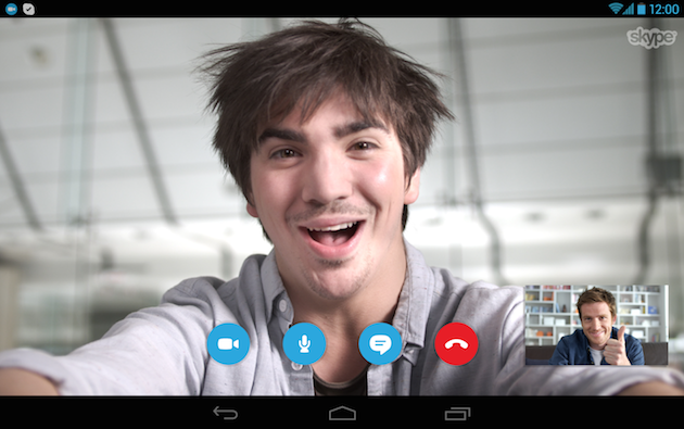 skype call screen shot