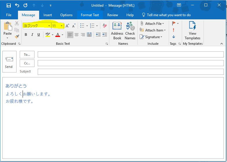 Outlook 16のフォントが勝手に游ゴシックに変換される Microsoft コミュニティ