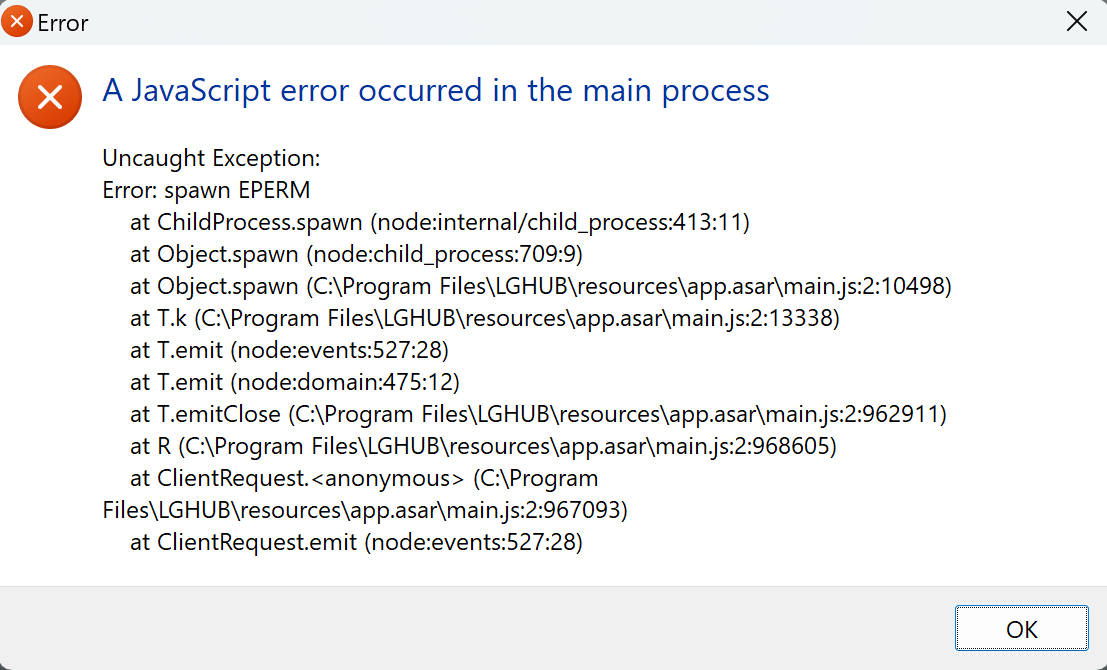 A JavaScript Error Occurred In The Main Process - Microsoft Community