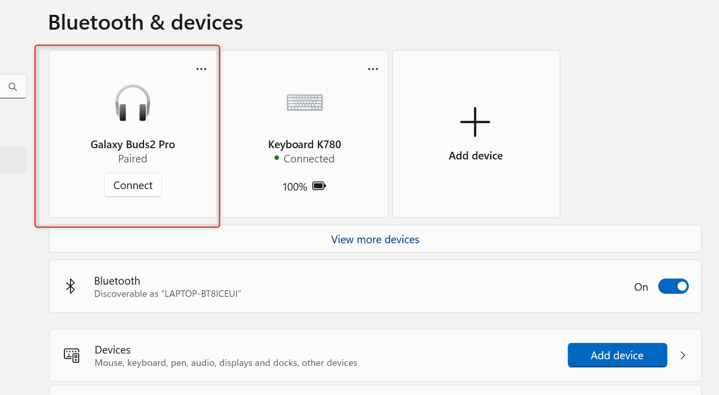 Adding samsung buds to laptop hot sale