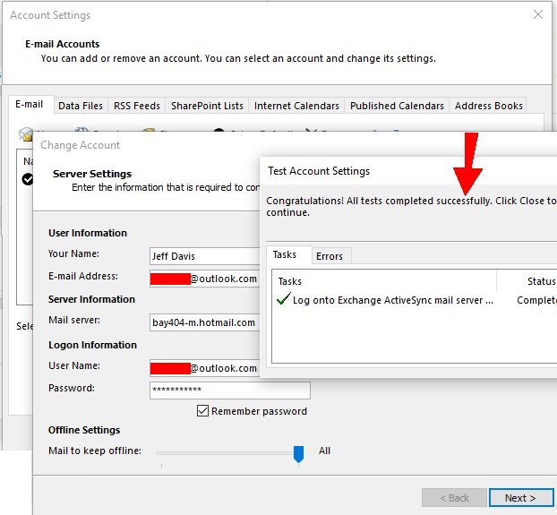 Outlook activesync exchange 2013 настройка