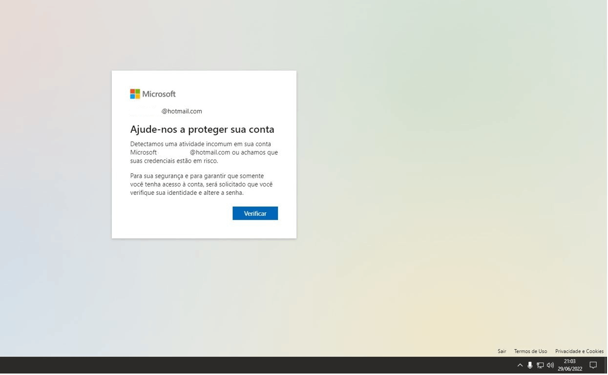 Verificar a sua conta. Verifique se você entrou na Microsoft Store