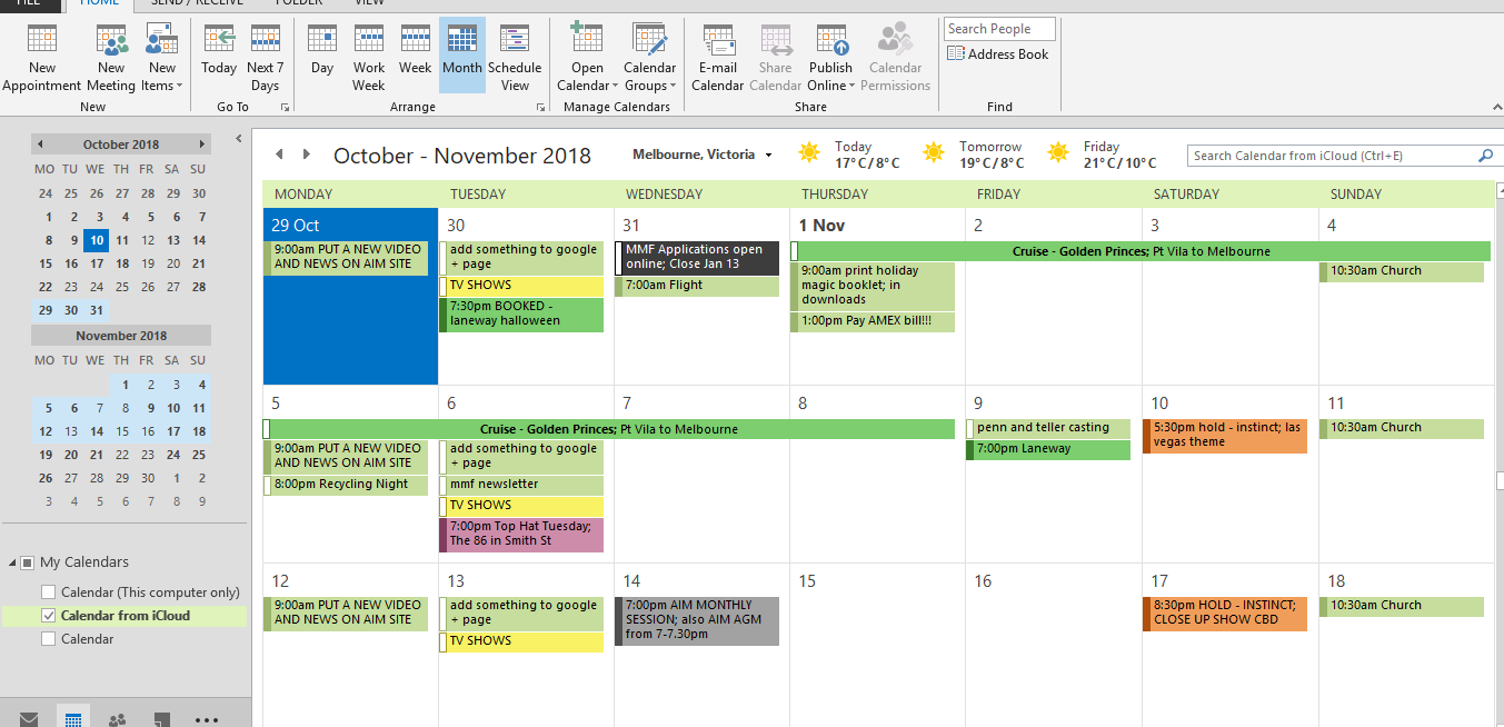 Outlook.calendar - Customize And Print