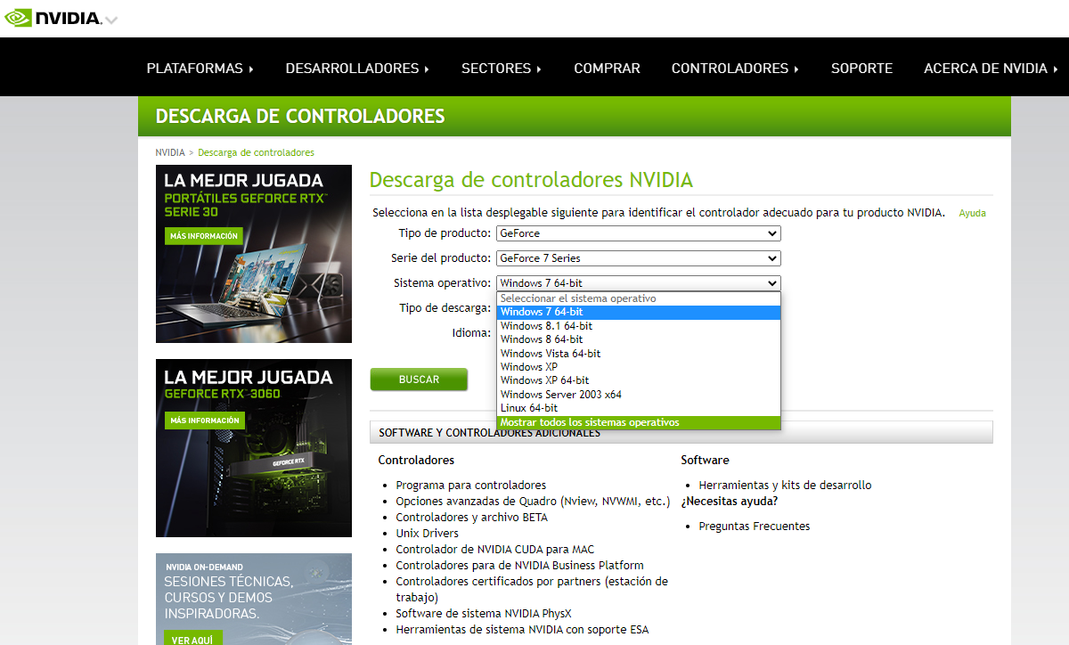 Descargar controlador grafico nvidia para windows 10 64 online bits