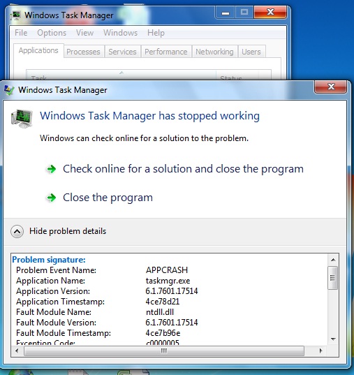 Windows task manager program windows 7