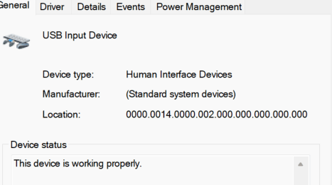 device manager shows two usb input device when my keyboard in