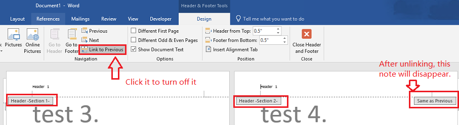 Different Header And Footer In Word Microsoft Community 4870