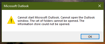 Outlook 2016 Error - Outlook cannot log on. Verify you are connected ...