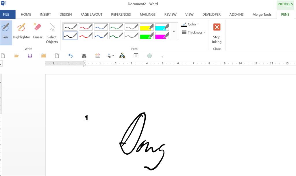 Stylus Pen converting a signature to text - Microsoft Community