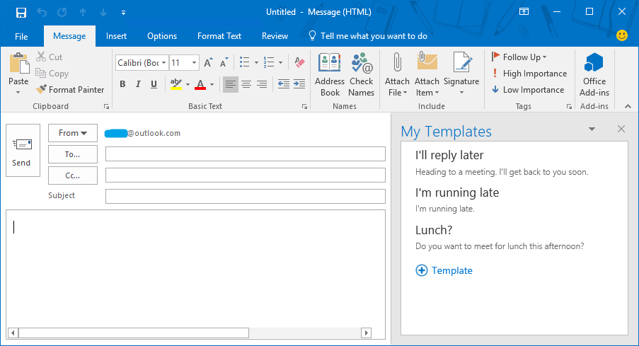 Create An Email Template In Outlook Printable Templates Free