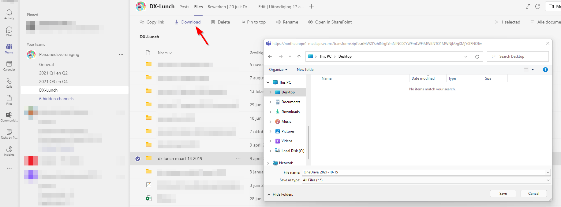 Microsoft Teams - Download a folder as a zip file - Microsoft Community