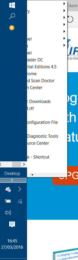 Taskbar Toolbar "Desktop" Opens Behind Taskbar - Microsoft Community