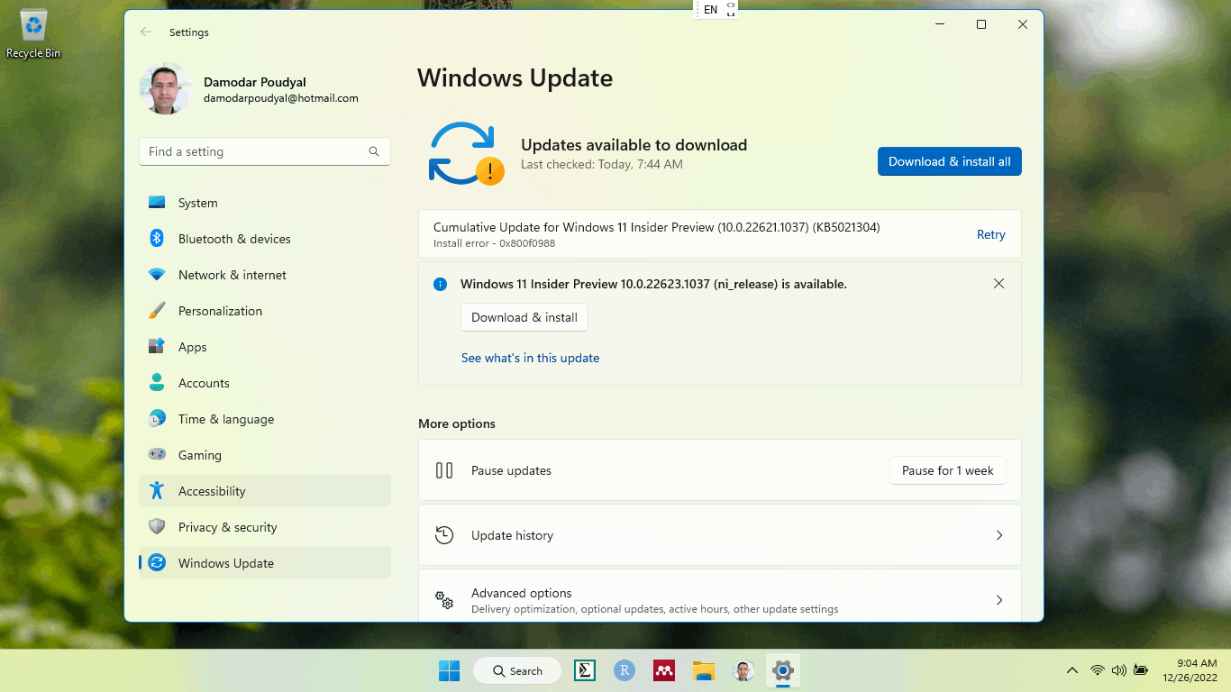 Cumulative Update for Windows 11 Insider Preview (10.0.22621.1037 ...