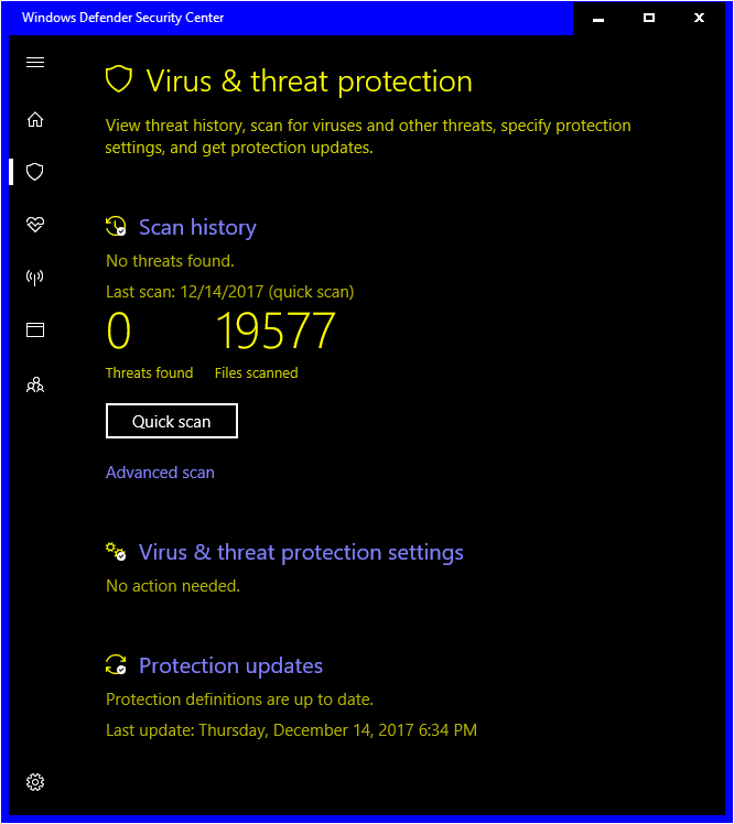 Having Problem With Windows Defender Security Center - Microsoft Community