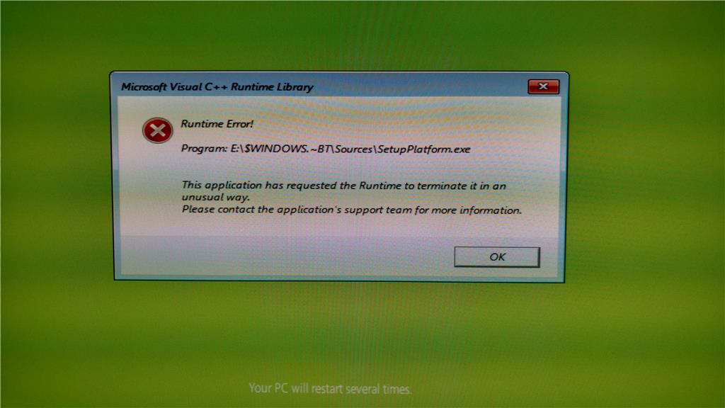 Build Install Failed Visual C Runtime Error Microsoft Community