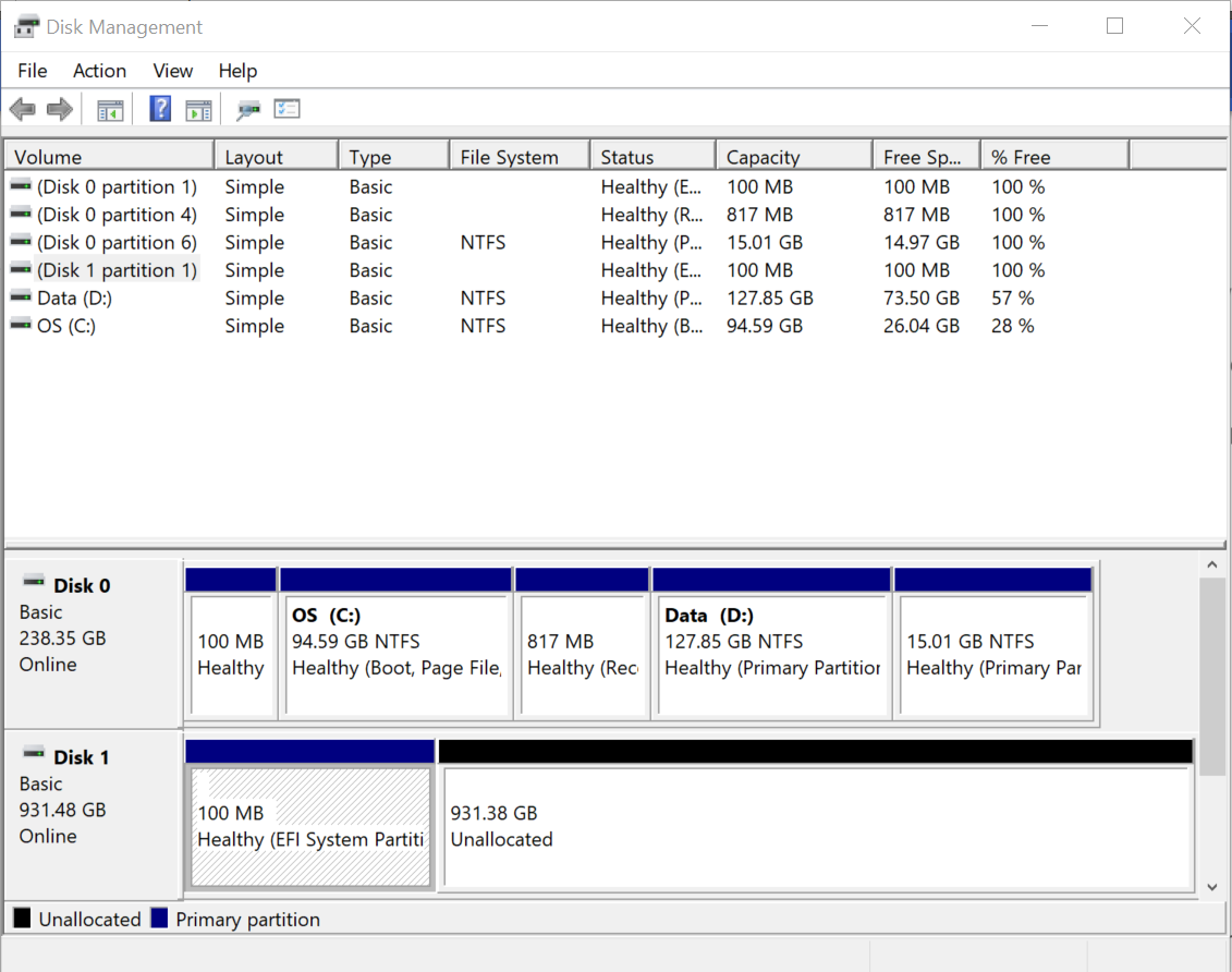 Missing Storage Space On 1tb Hard Drive Microsoft Community