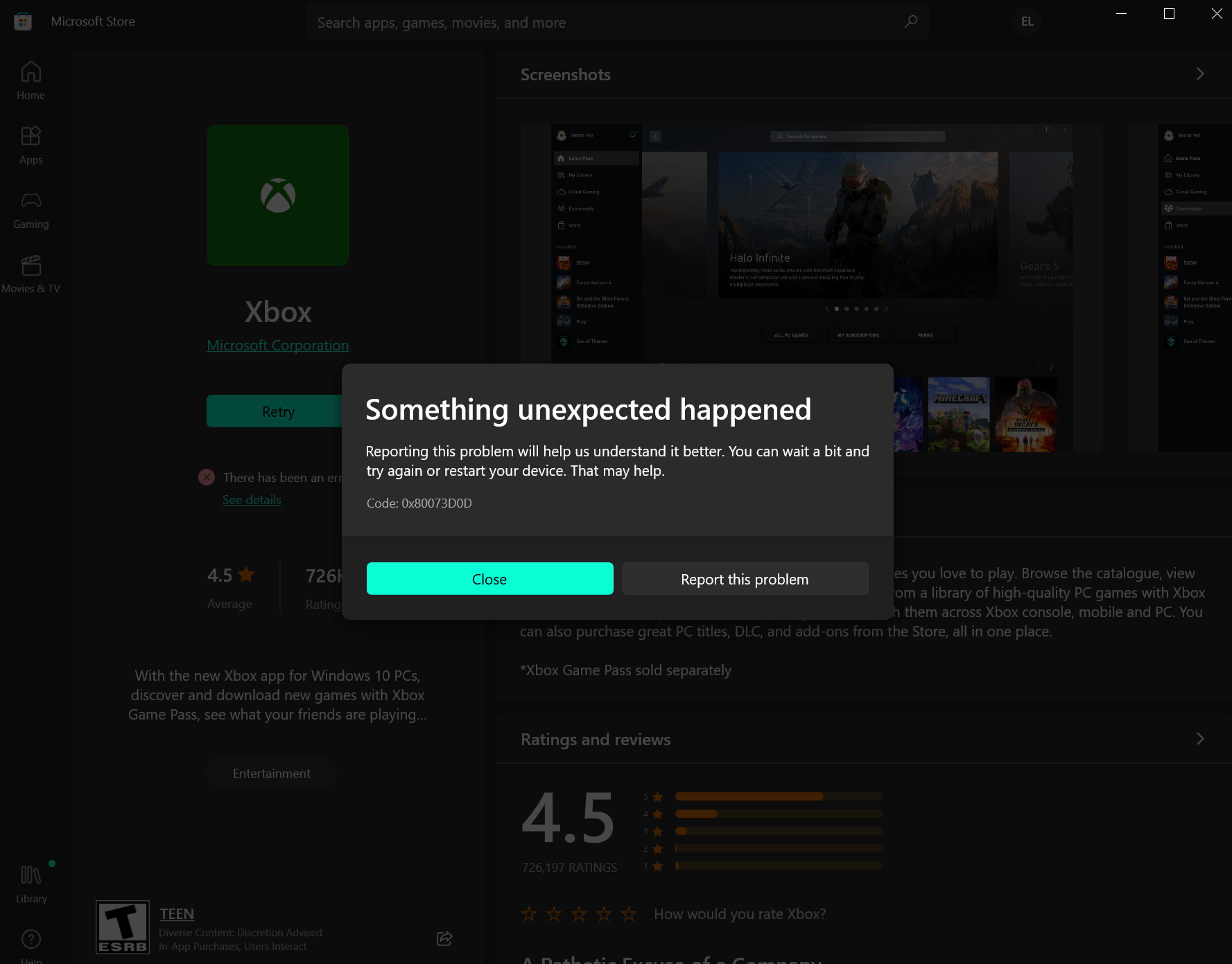Can't download any games off of the Xbox app - Microsoft Community