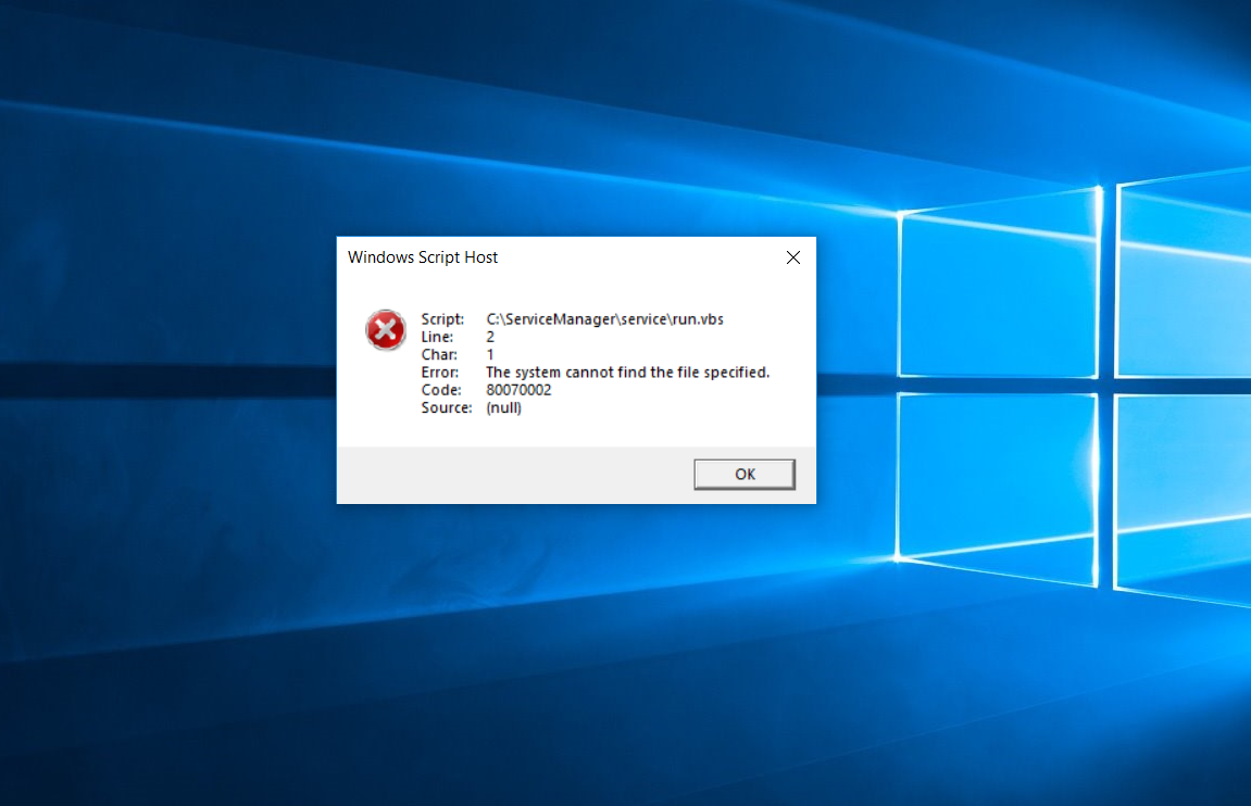 Windows Script Host Error - Microsoft Community