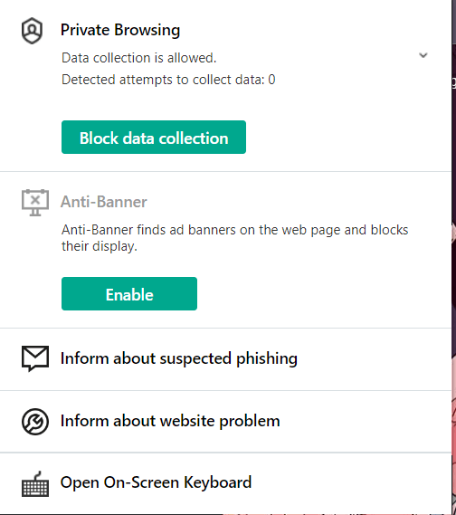 Kaspersky Protection extension is not working on edge. Microsoft