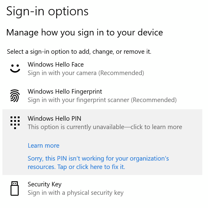 How disable PIN sign-in in Windows 10? - Microsoft Community