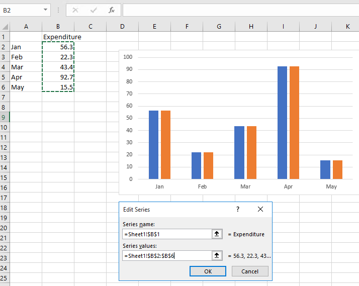 How to plot two Y axes in Excel 2016? (NOT secondary axis) - Microsoft ...