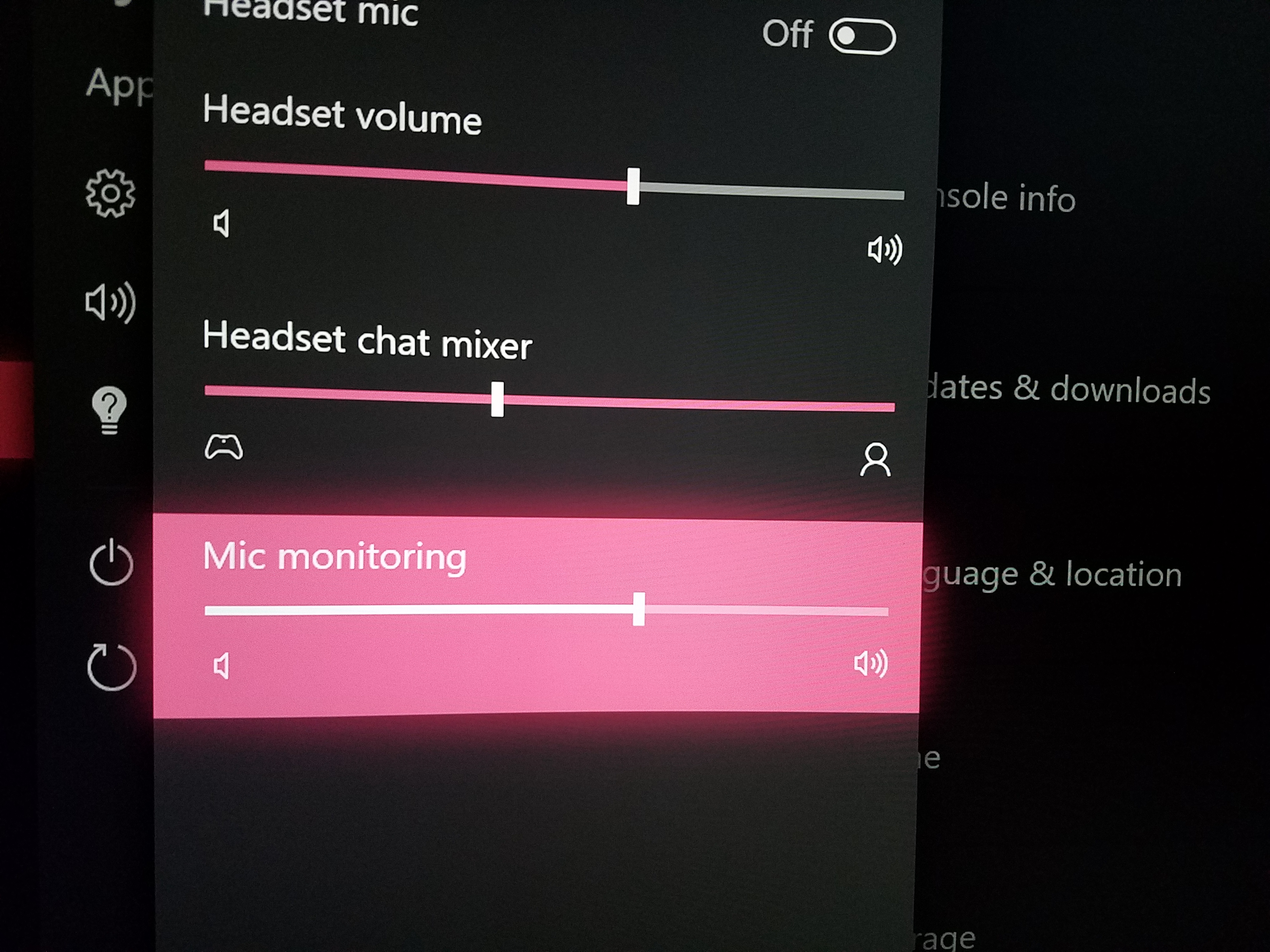 xbox headset chat mixer
