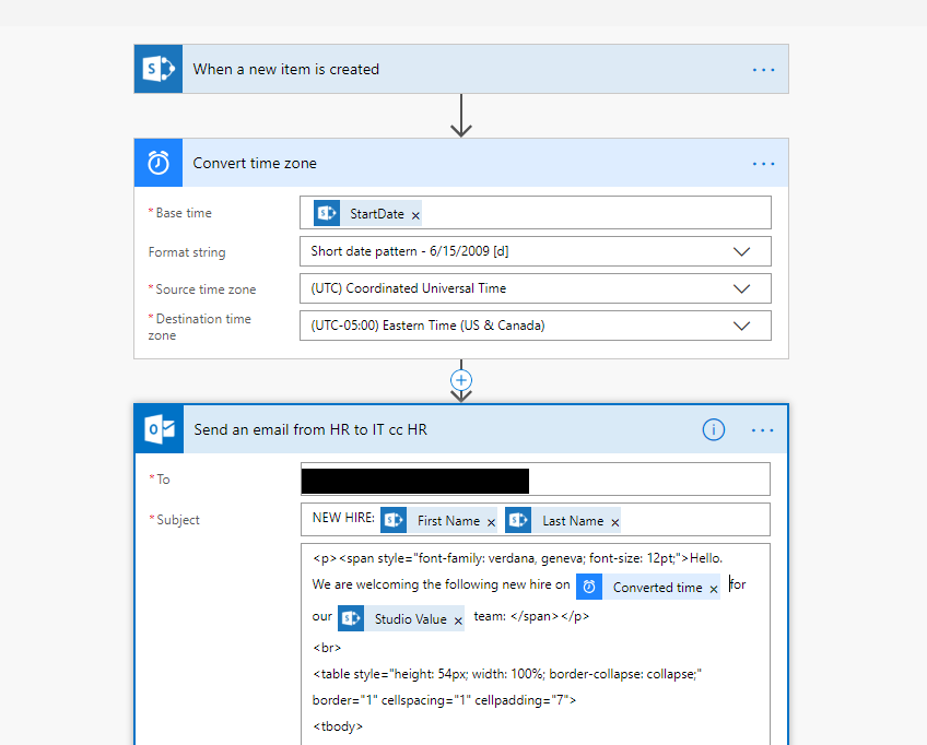 Converting time zones sharepoint list to flow microsoft community