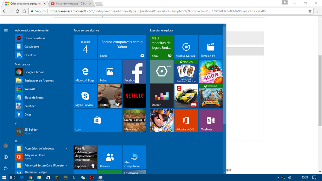 Windows 10 Bug nos jogos - Microsoft Community