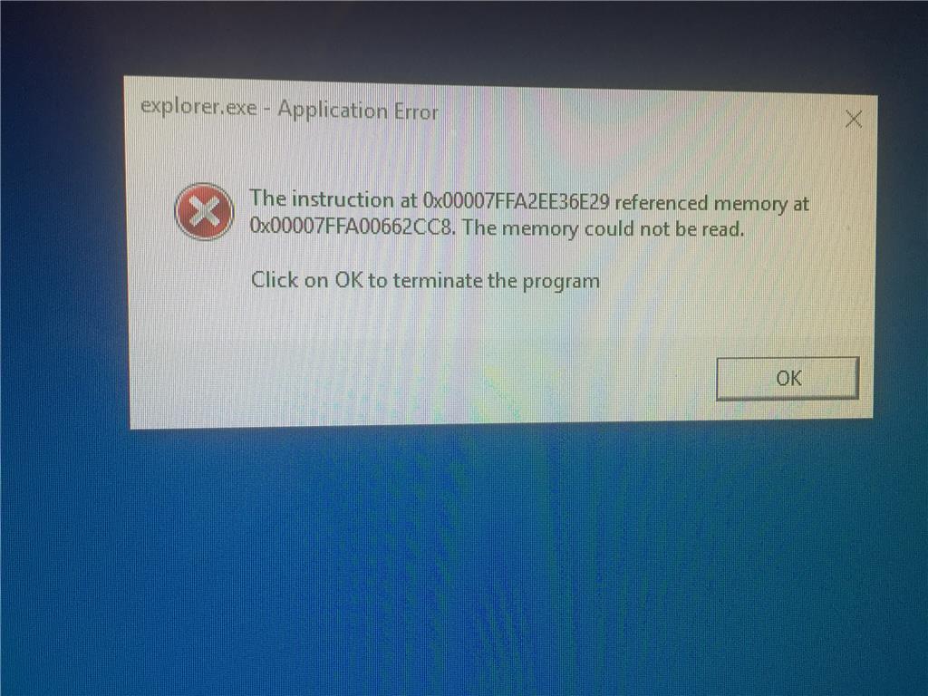 Application error