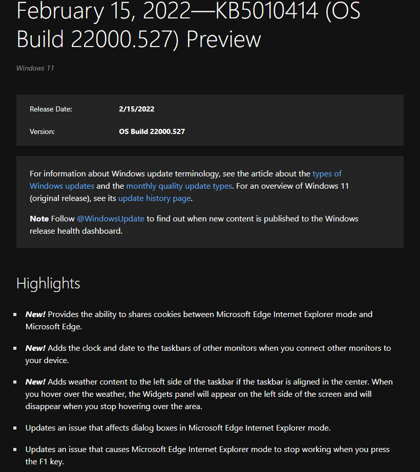 New Windows 11 Cumulative Updates KB5010414 And KB5010474 Available ...