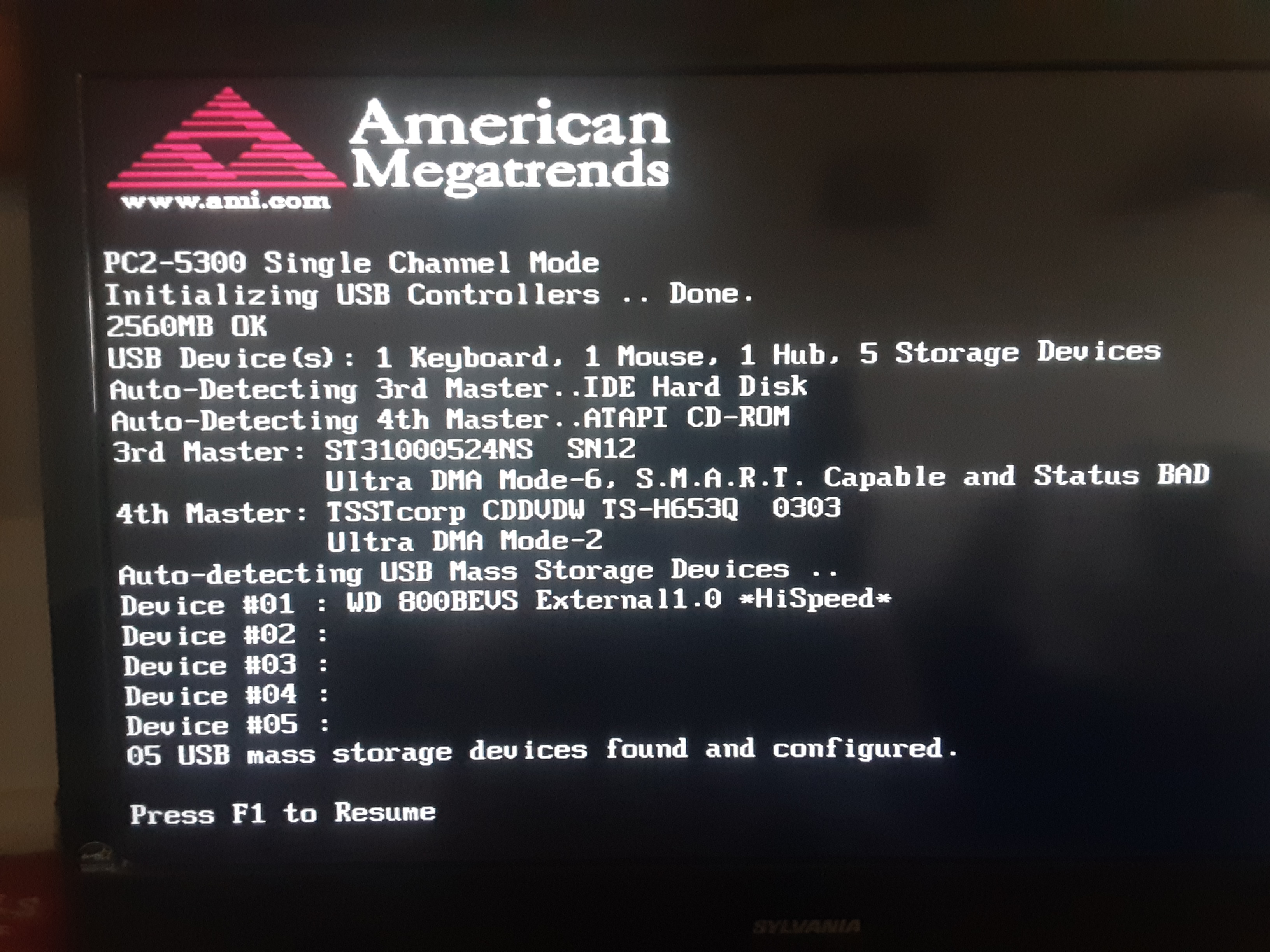 Press F1 to Run SETUP won't work on American Megatrends screen : r