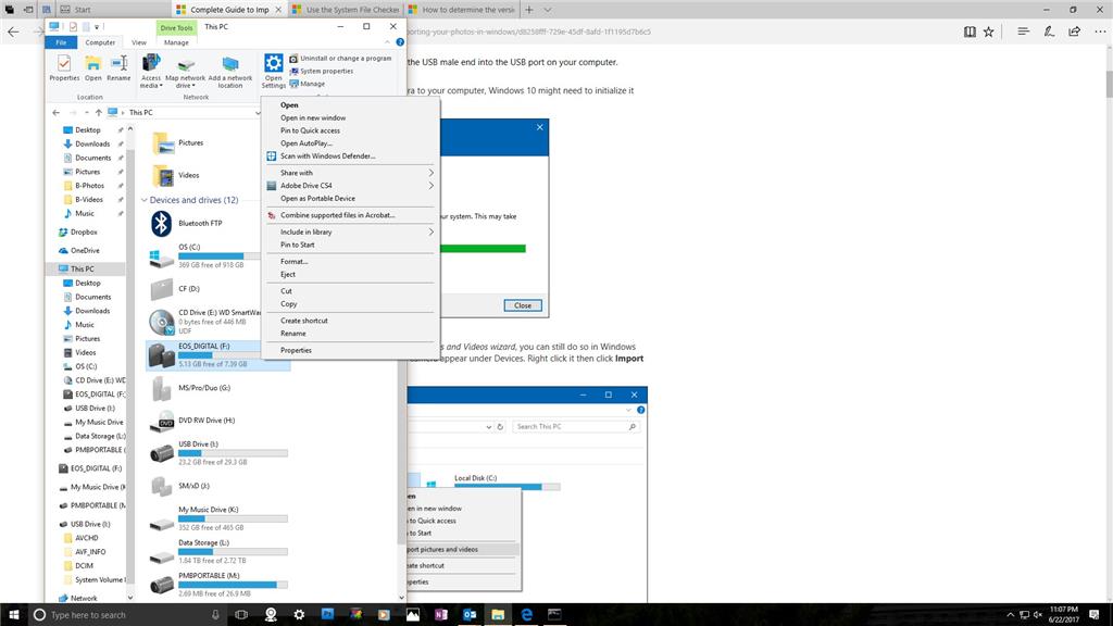 Importing pictures and videos Windows 10 - Microsoft Community